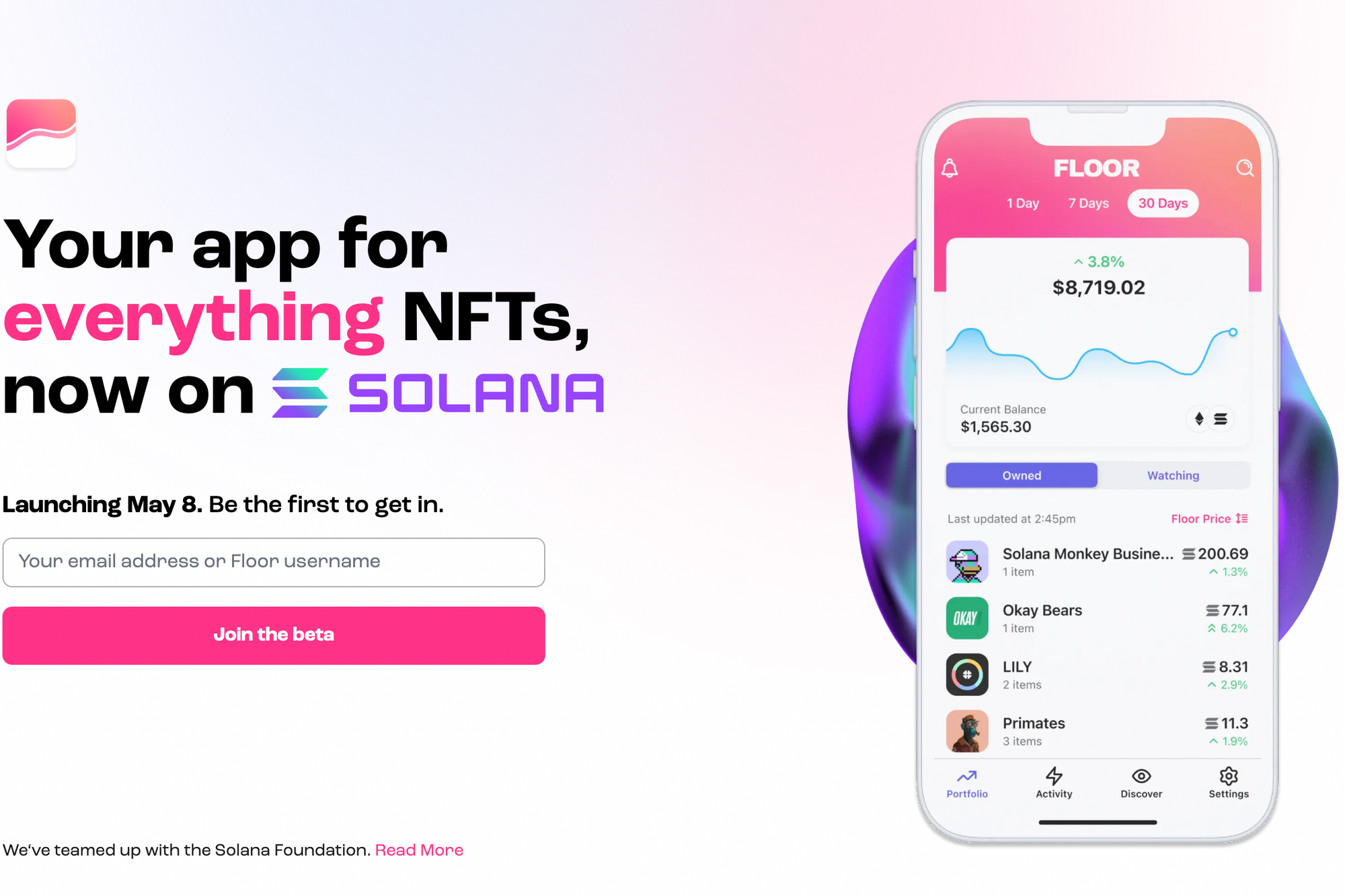 Floor Expands to Solana, Bringing Mobile NFT Portfolio Tracking to a New Ecosystem