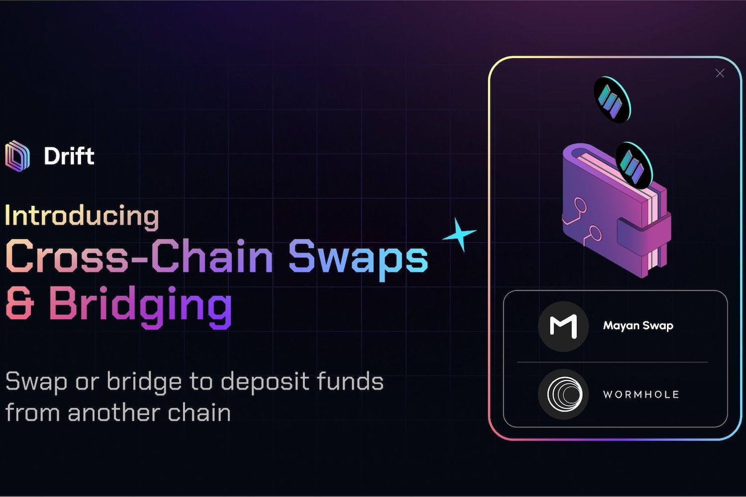 Drift Enables Cross-Chain Swaps in Partnership with Mayan Finance
